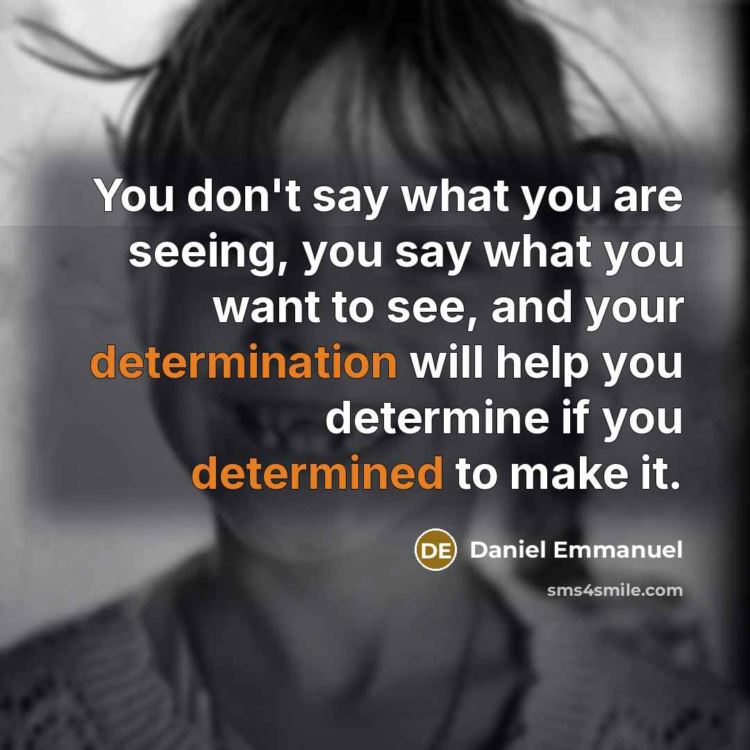 “You don't say what you are seeing, you say what…” quote by Daniel Emmanuel