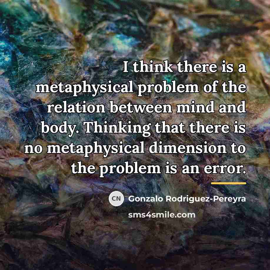 “I think there is a metaphysical problem of the relation…” quote by Gonzalo Rodriguez-Pereyra