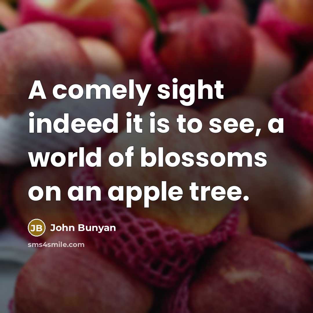 “A comely sight indeed it is to see, a world…” quote by John Bunyan