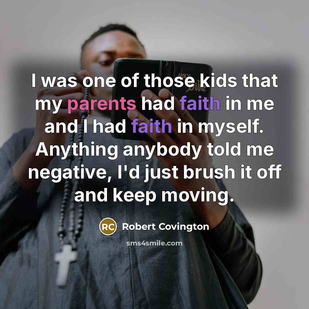 “I was one of those kids that my parents had…” quote by Robert Covington