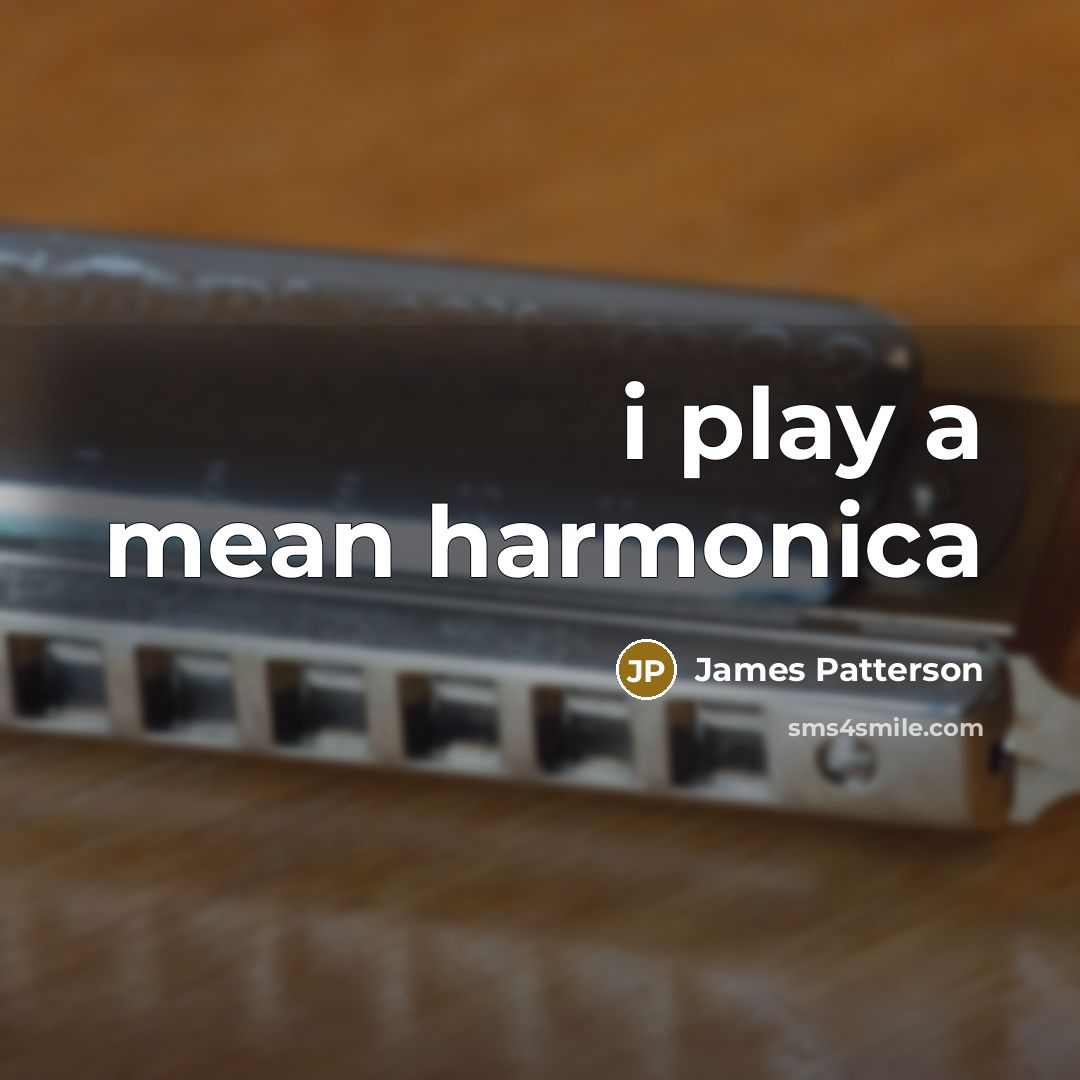 “i play a mean harmonica…” quote by James Patterson