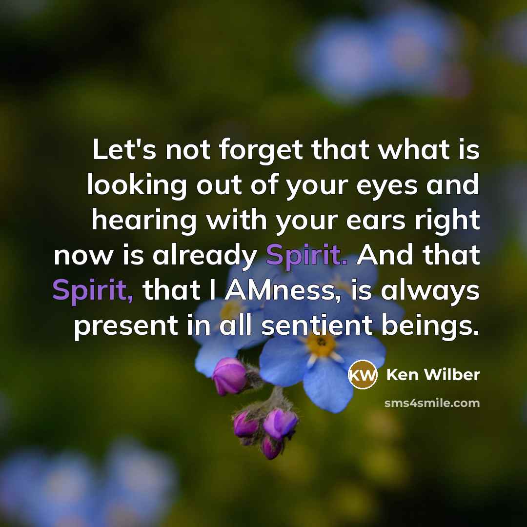 “Let's not forget that what is looking out of your…” quote by Ken Wilber