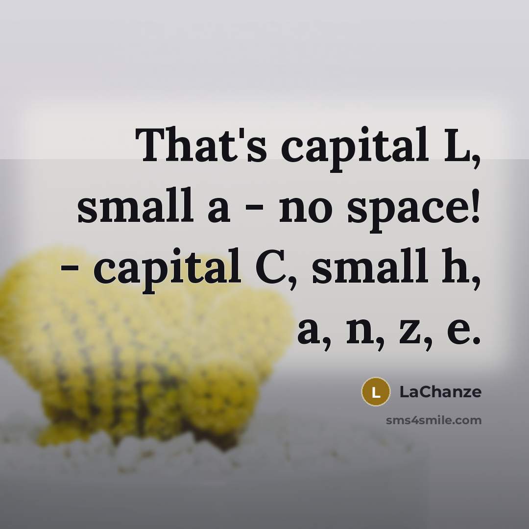 “That's capital L, small a - no space! - capital…” quote by LaChanze