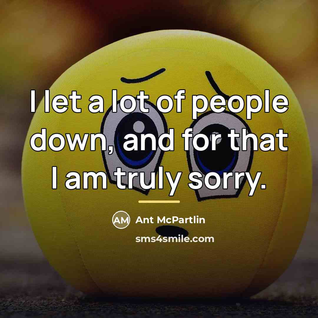 “I let a lot of people down, and for that…” quote by Ant McPartlin