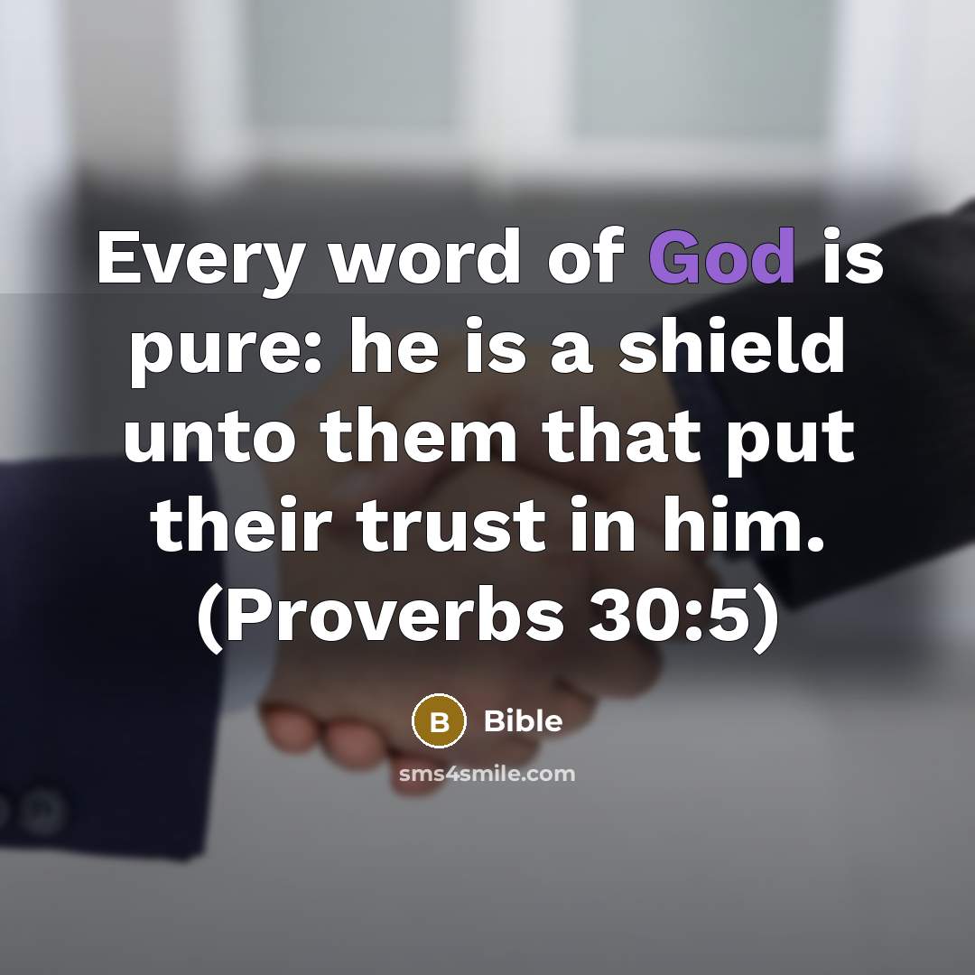 “Every word of God is pure: he is a shield…” quote by Bible