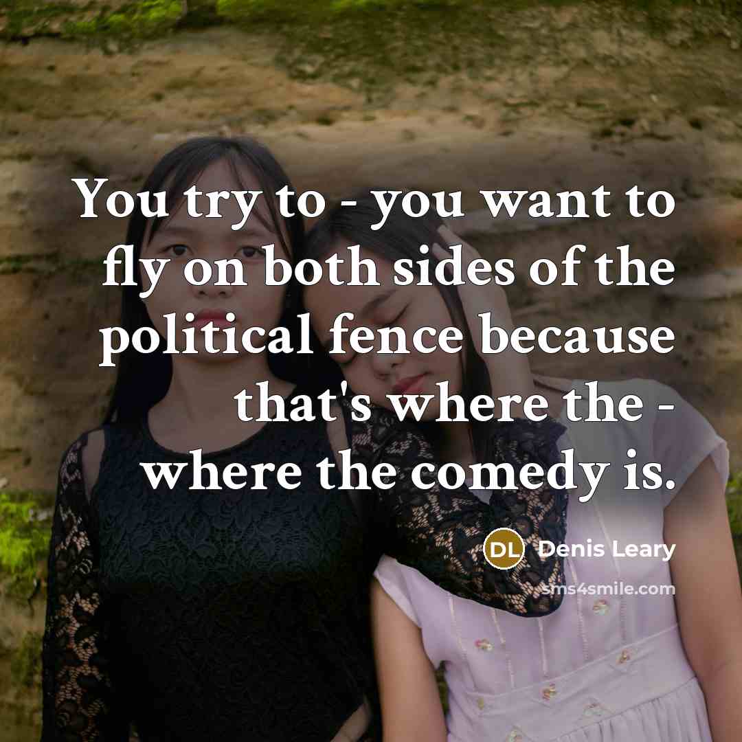 “You try to - you want to fly on both…” quote by Denis Leary