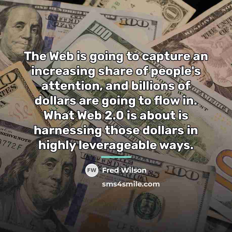 “The Web is going to capture an increasing share of…” quote by Fred Wilson