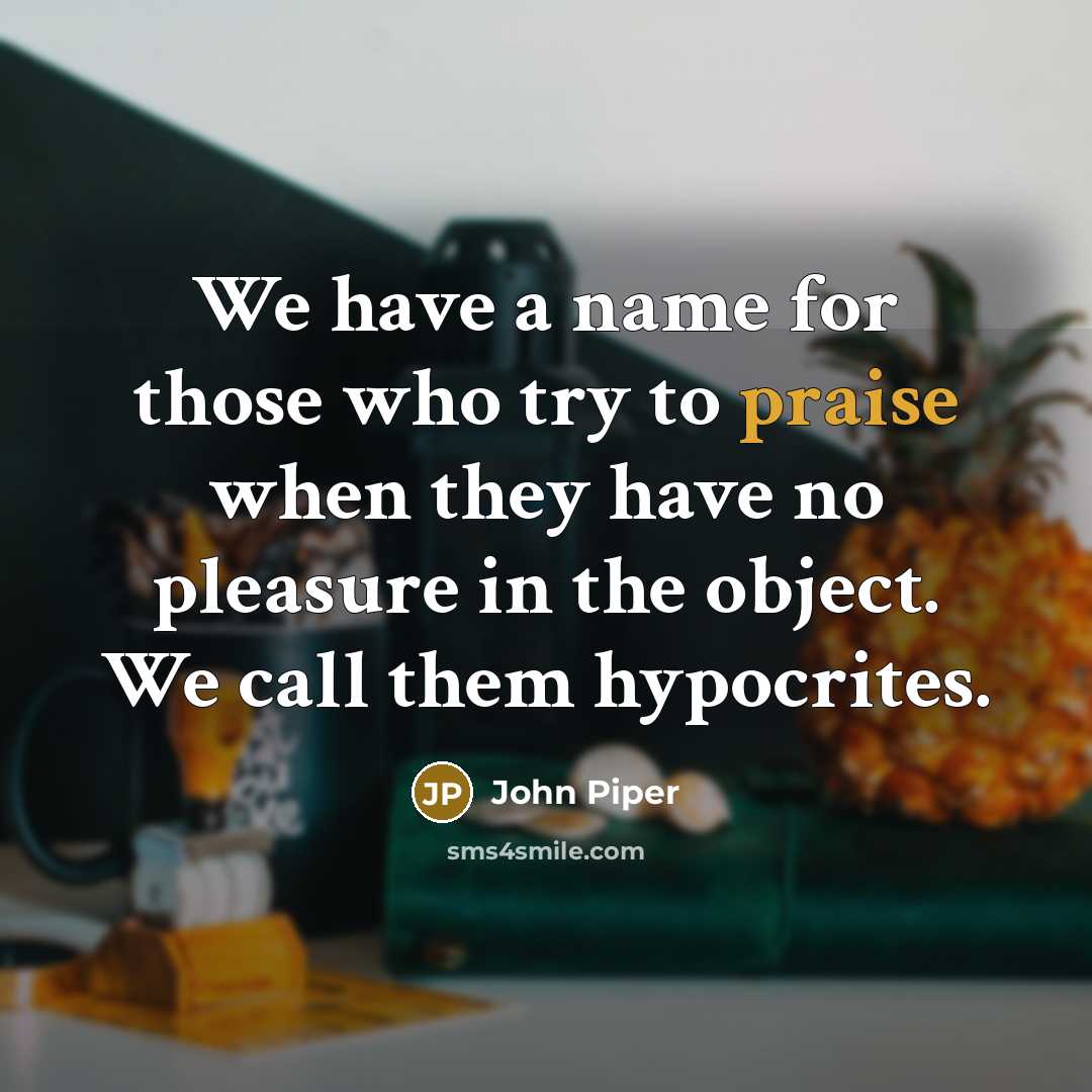 “We have a name for those who try to praise…” quote by John Piper