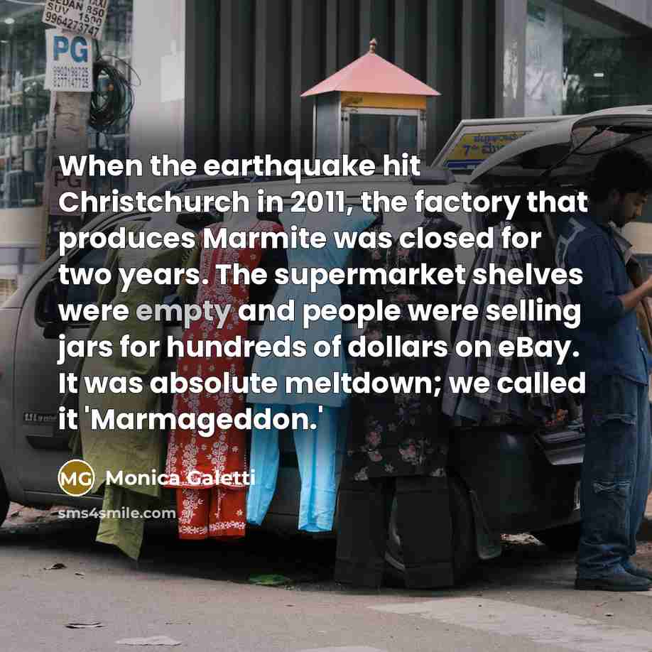 “When the earthquake hit Christchurch in 2011, the factory that…” quote by Monica Galetti