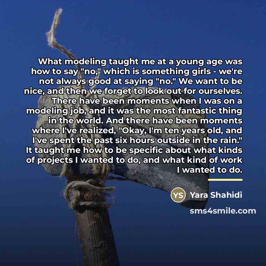 “What modeling taught me at a young age was how…” quote by Yara Shahidi