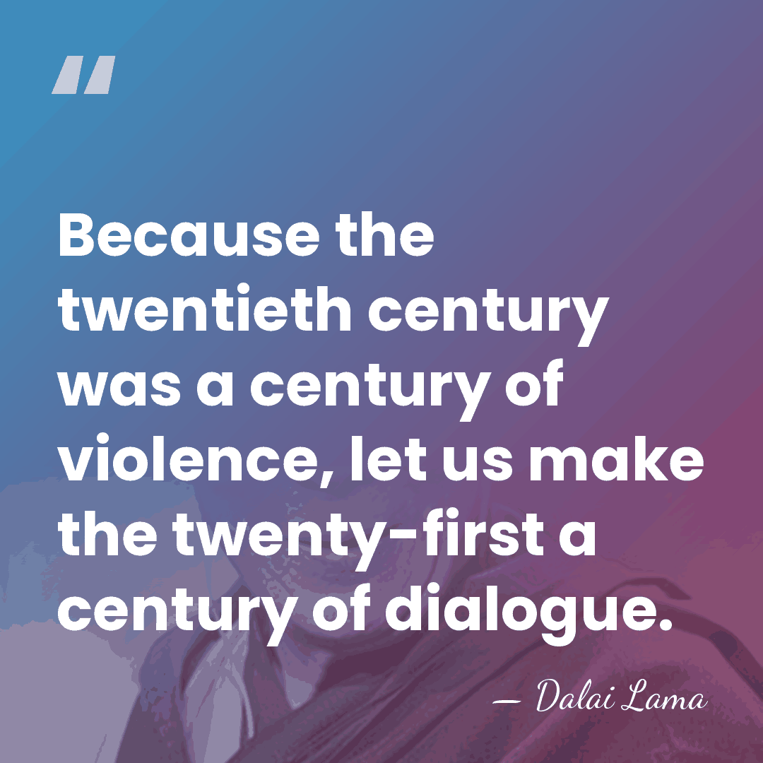 Because the twentieth century was a century of violence, let us make&hellip; - Dalai Lama
