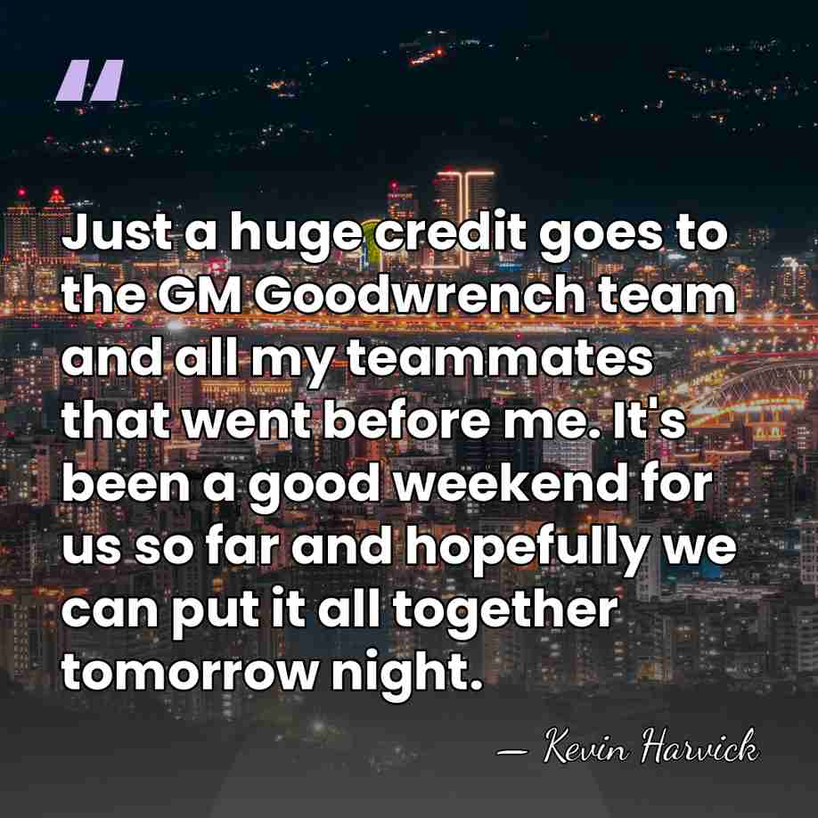 Just a huge credit goes to the GM Goodwrench team and all&hellip; - Kevin Harvick