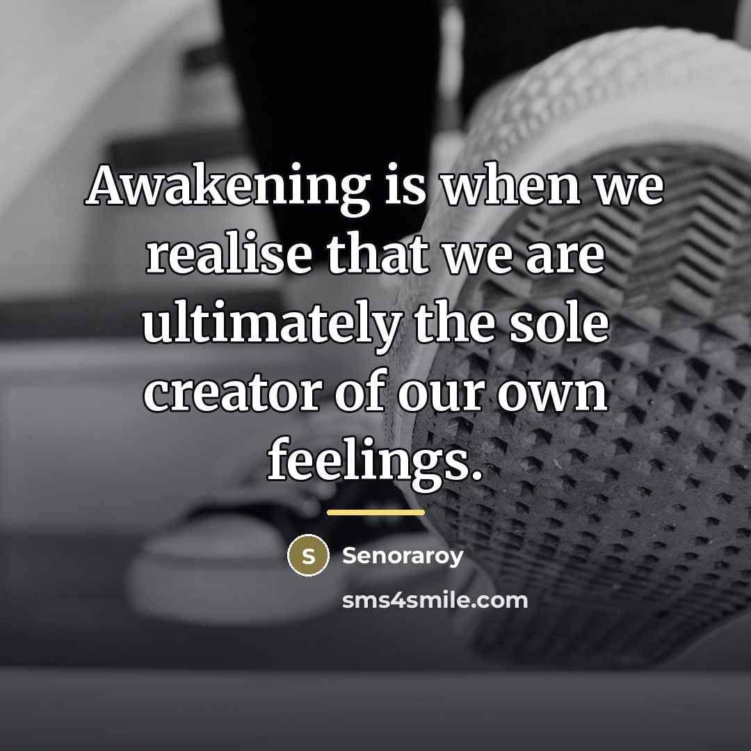 “Awakening is when we realise that we are ultimately the…” quote by Senoraroy