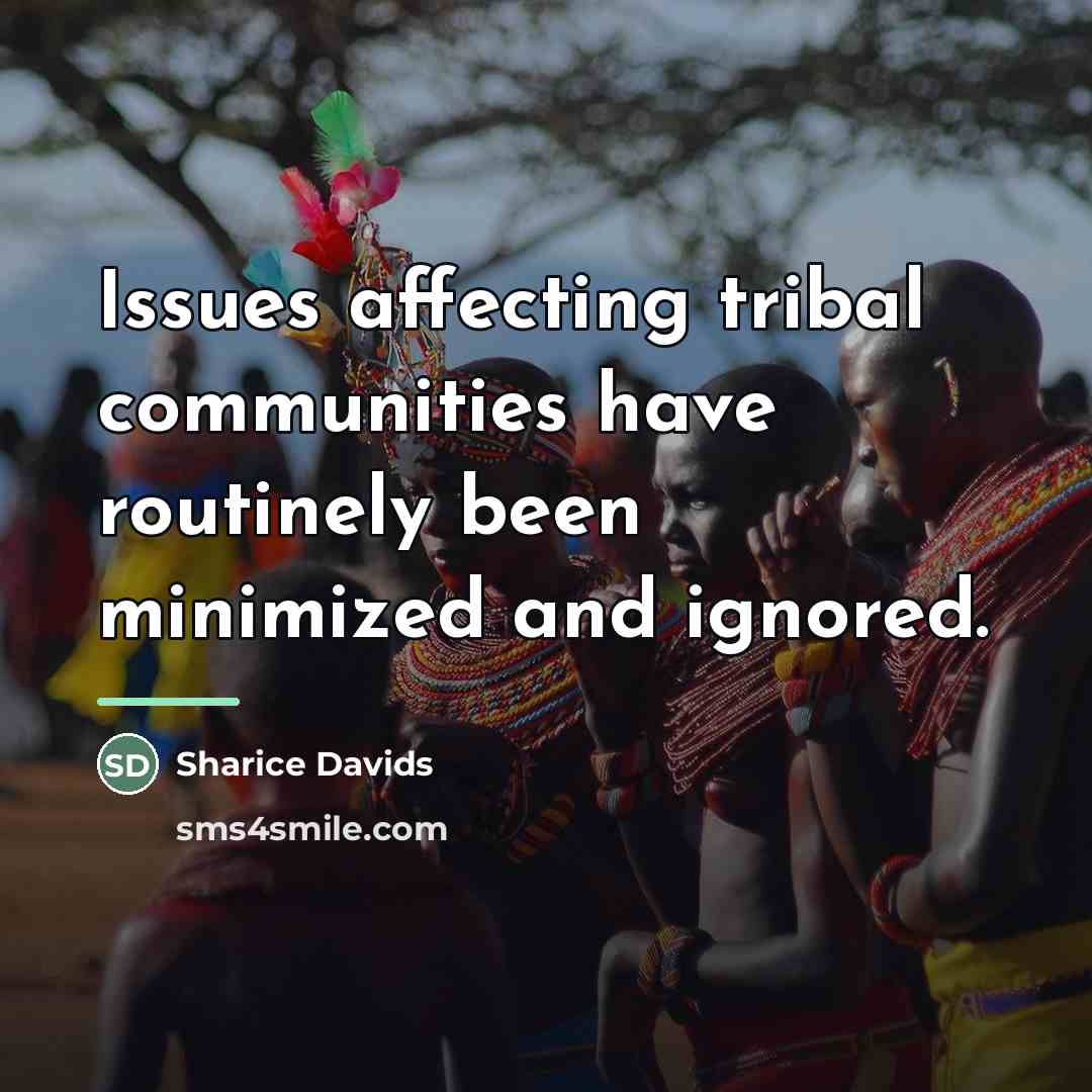 “Issues affecting tribal communities have routinely been minimized and ignored.…” quote by Sharice Davids