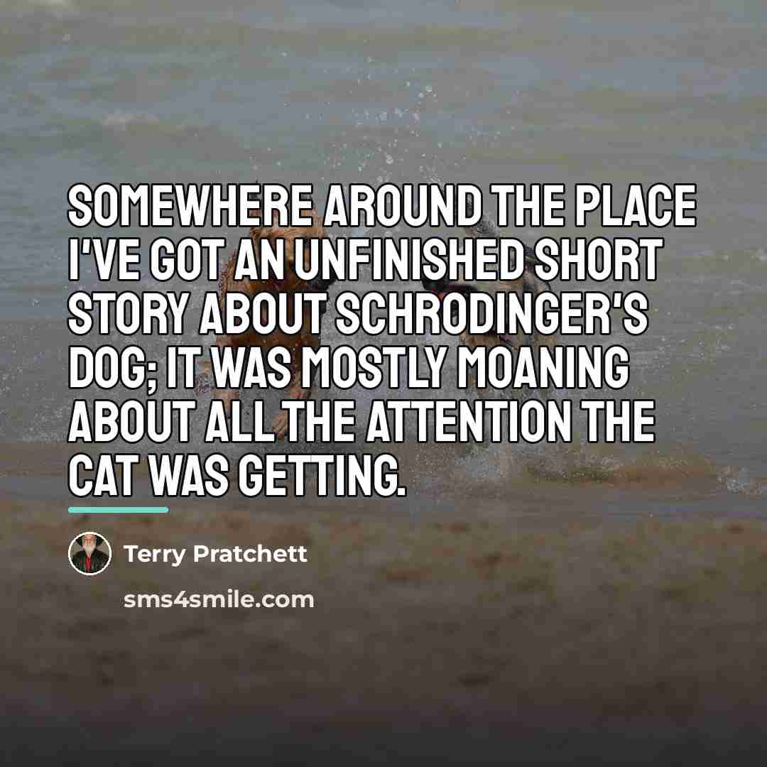 “Somewhere around the place I've got an unfinished short story…” quote by Terry Pratchett