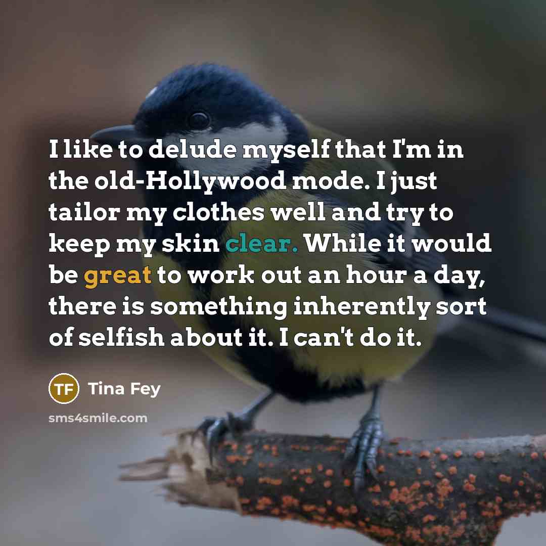 “I like to delude myself that I'm in the old-Hollywood…” quote by Tina Fey