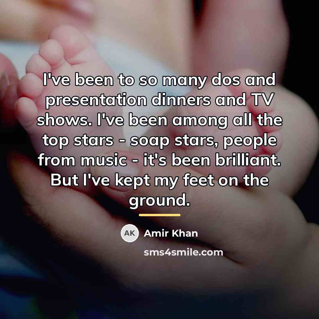 “I've been to so many dos and presentation dinners and…” quote by Amir Khan