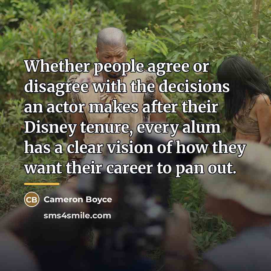 “Whether people agree or disagree with the decisions an actor…” quote by Cameron Boyce
