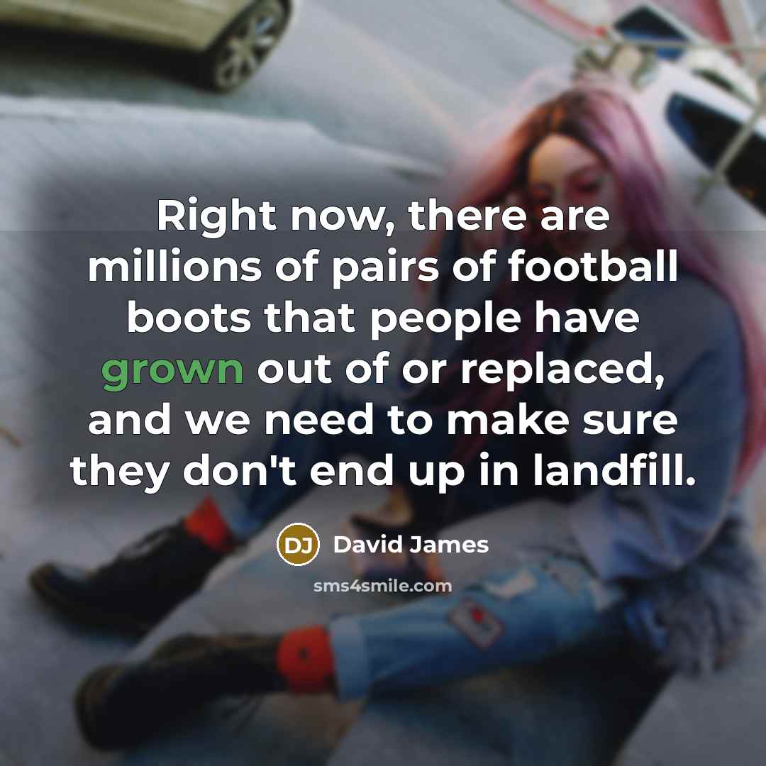 “Right now, there are millions of pairs of football boots…” quote by David James