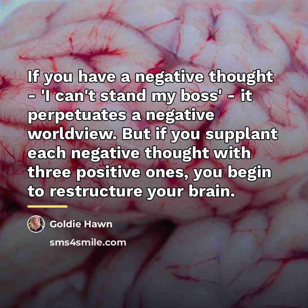“If you have a negative thought - 'I can't stand…” quote by Goldie Hawn