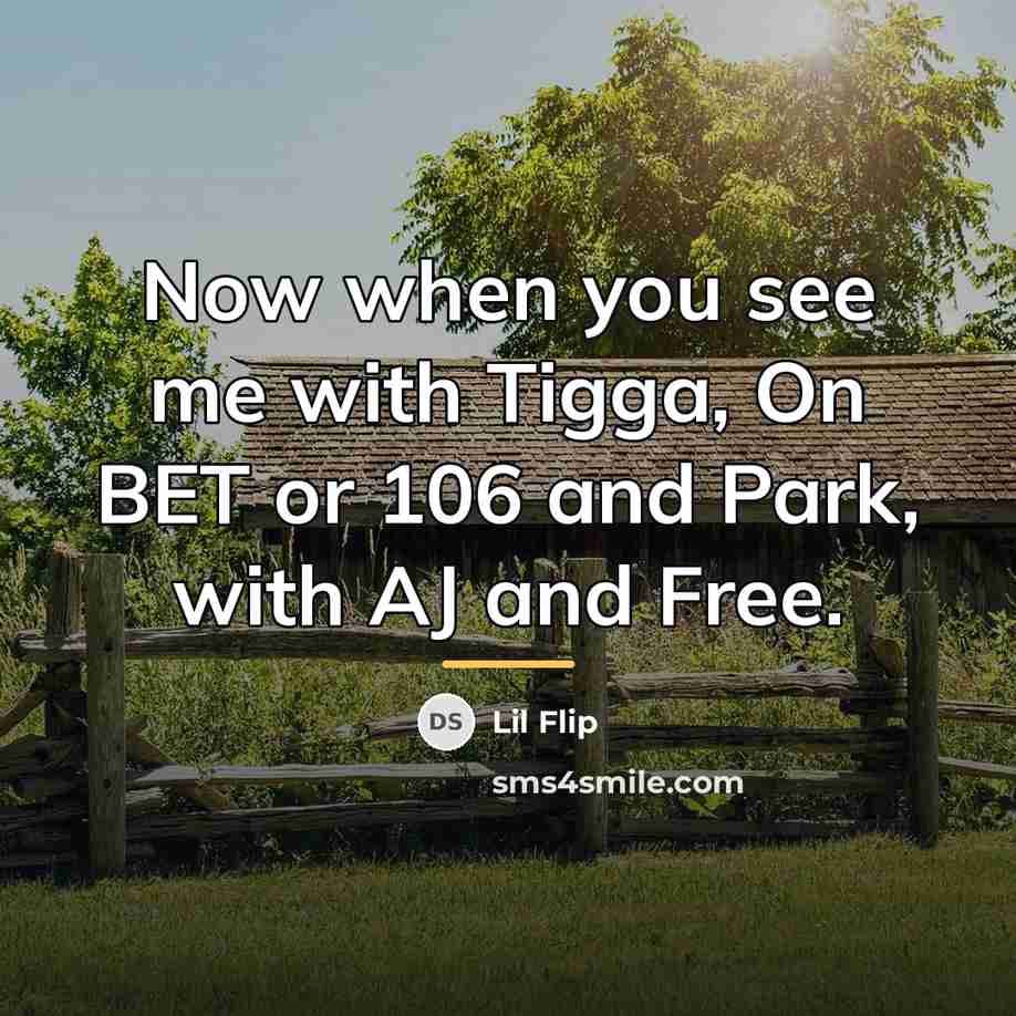 “Now when you see me with Tigga, On BET or…” quote by Lil Flip