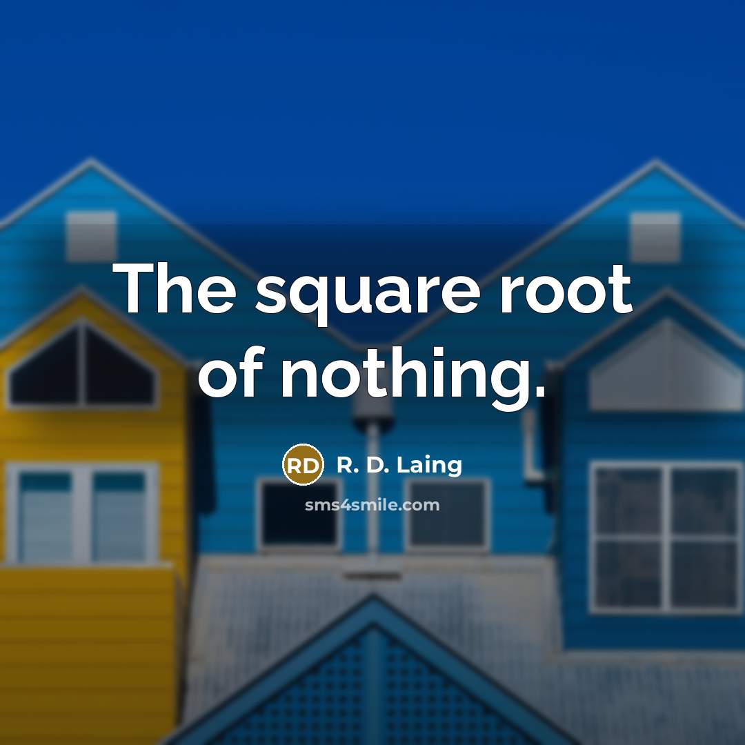 “The square root of nothing.…” quote by R. D. Laing
