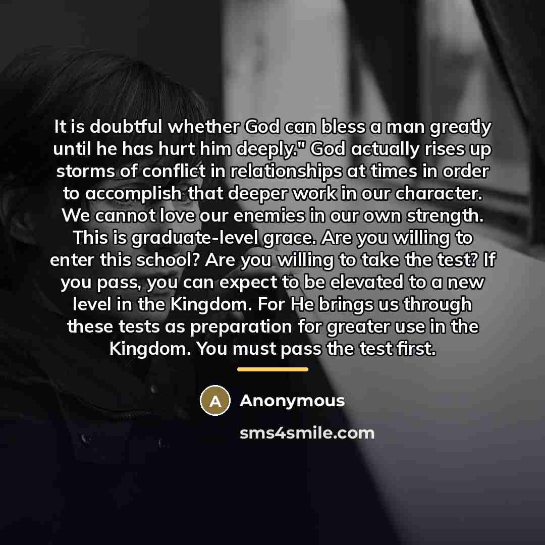 “It is doubtful whether God can bless a man greatly…” quote by Anonymous
