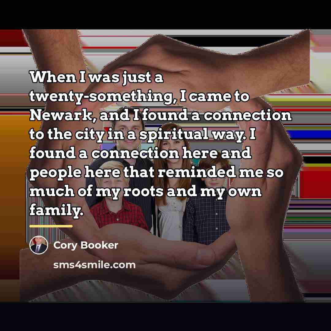 “When I was just a twenty-something, I came to Newark,…” quote by Cory Booker