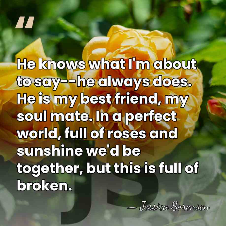 He knows what I'm about to say--he always does. He is my&hellip; - Jessica Sorensen