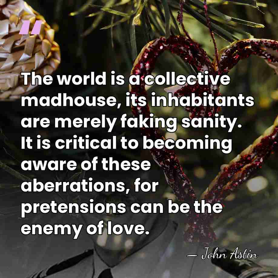 The world is a collective madhouse, its inhabitants are merely faking sanity.&hellip; - John Astin