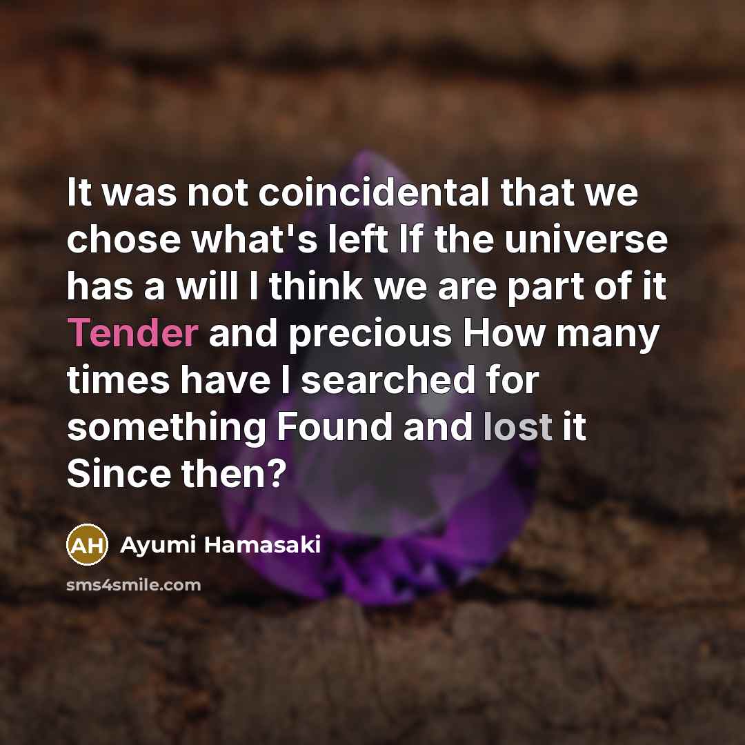 “It was not coincidental that we chose what's left If…” quote by Ayumi Hamasaki