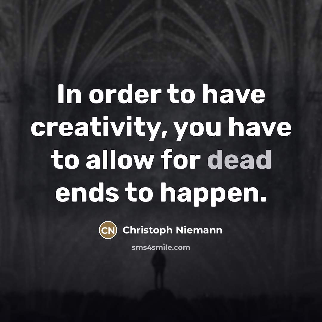 “In order to have creativity, you have to allow for…” quote by Christoph Niemann