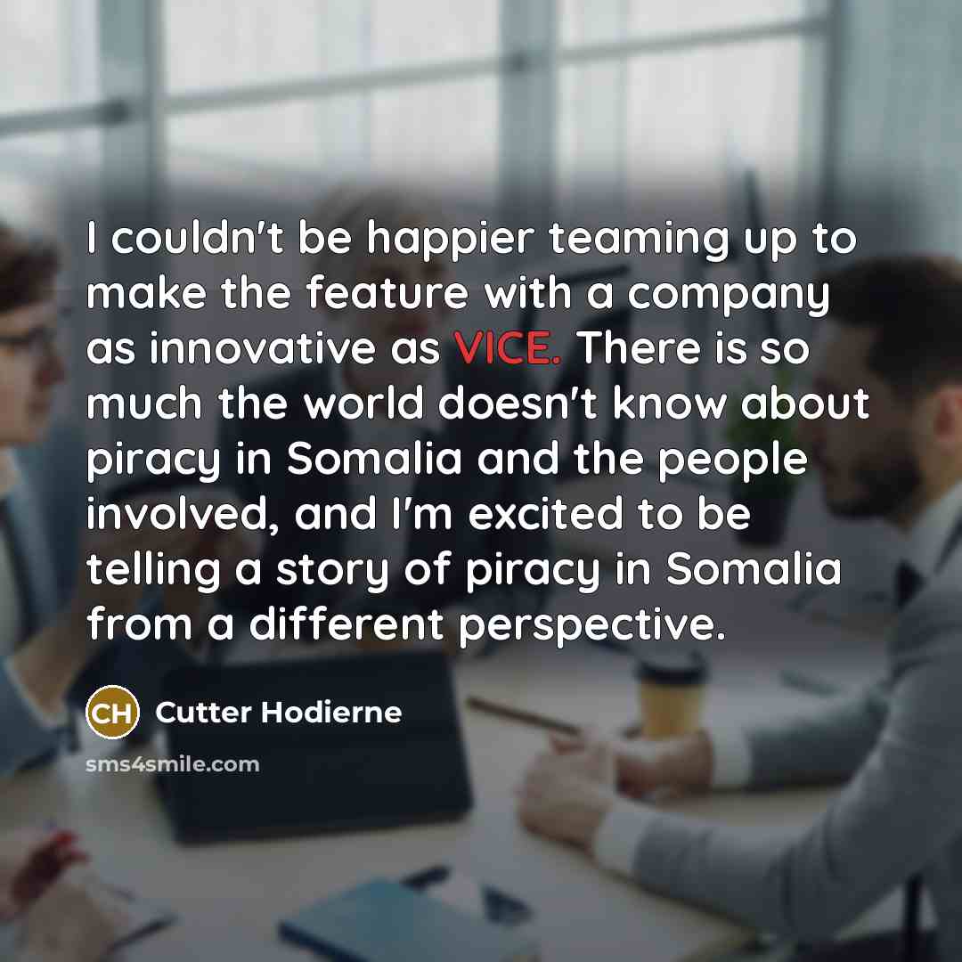 “I couldn't be happier teaming up to make the feature…” quote by Cutter Hodierne