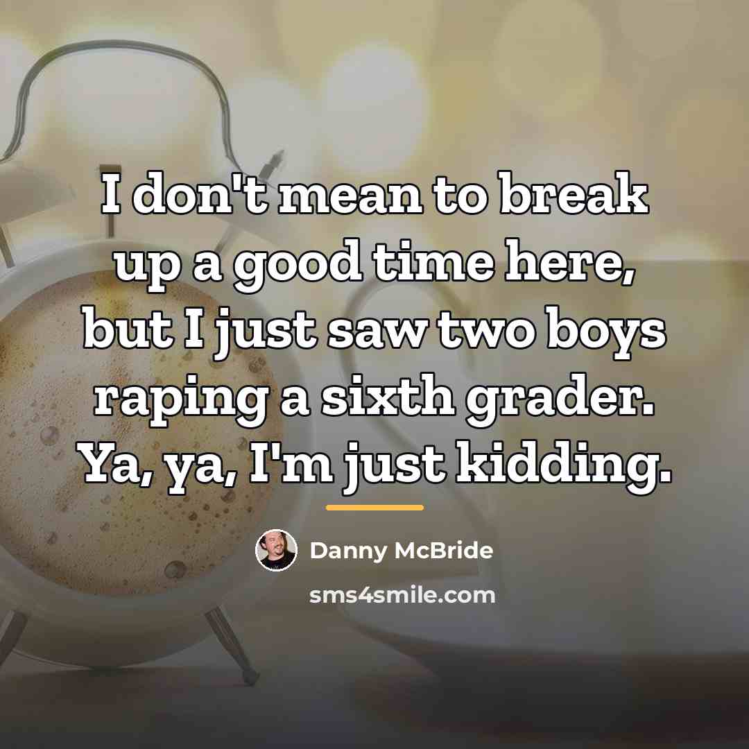 “I don't mean to break up a good time here,…” quote by Danny Mcbride