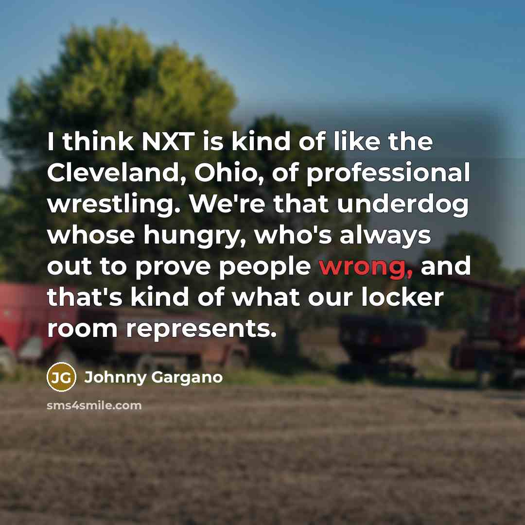 “I think NXT is kind of like the Cleveland, Ohio,…” quote by Johnny Gargano