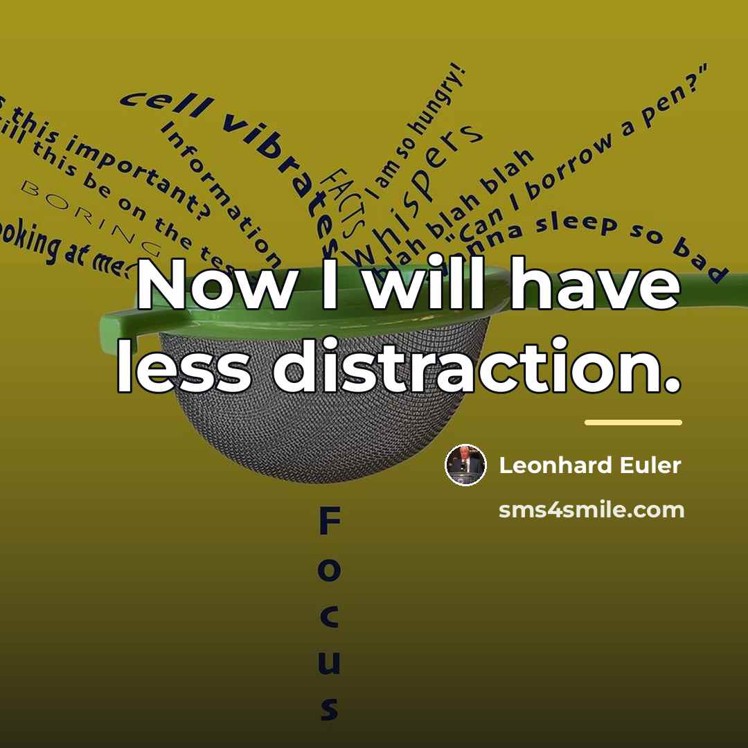 “Now I will have less distraction.…” quote by Leonhard Euler