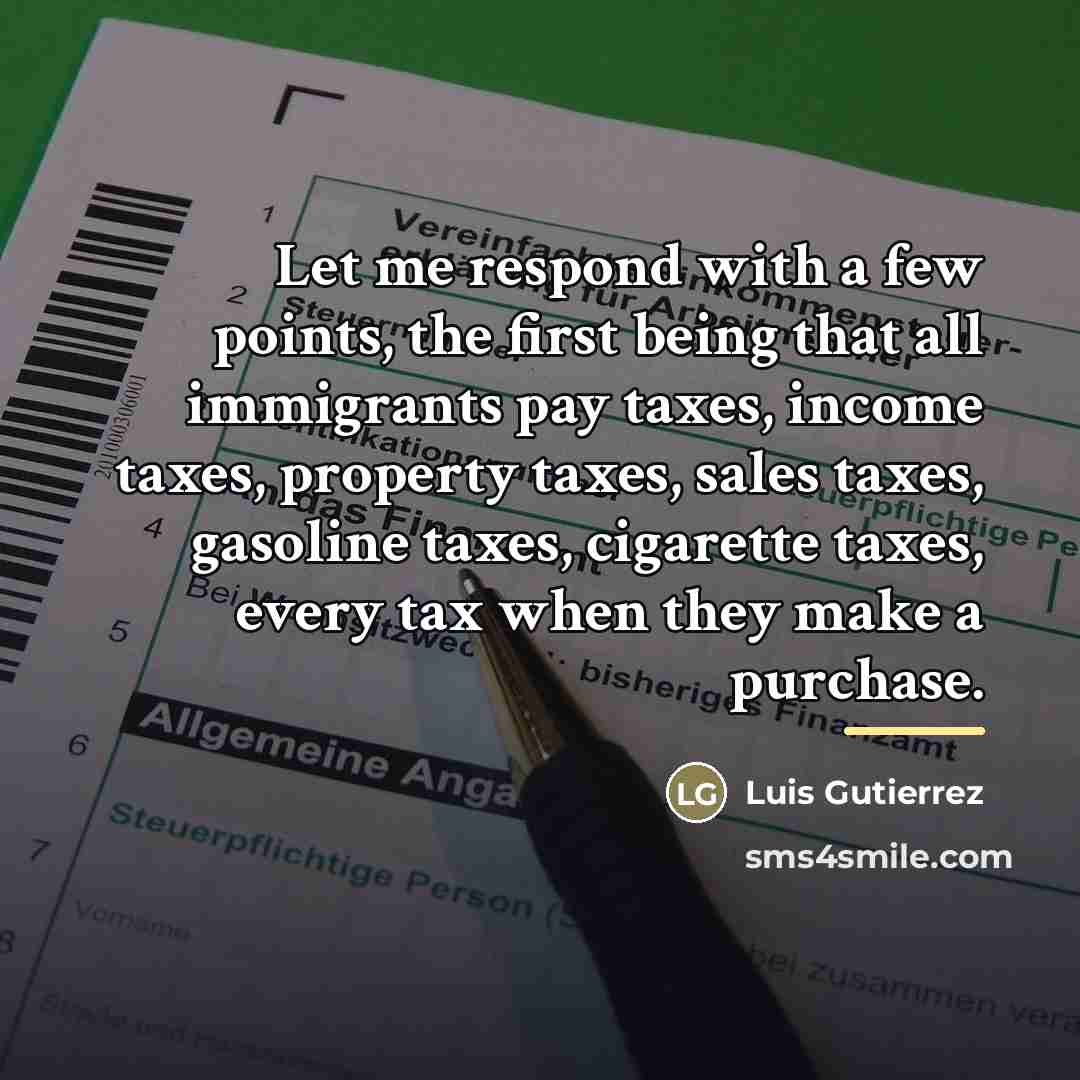 “Let me respond with a few points, the first being…” quote by Luis Gutierrez