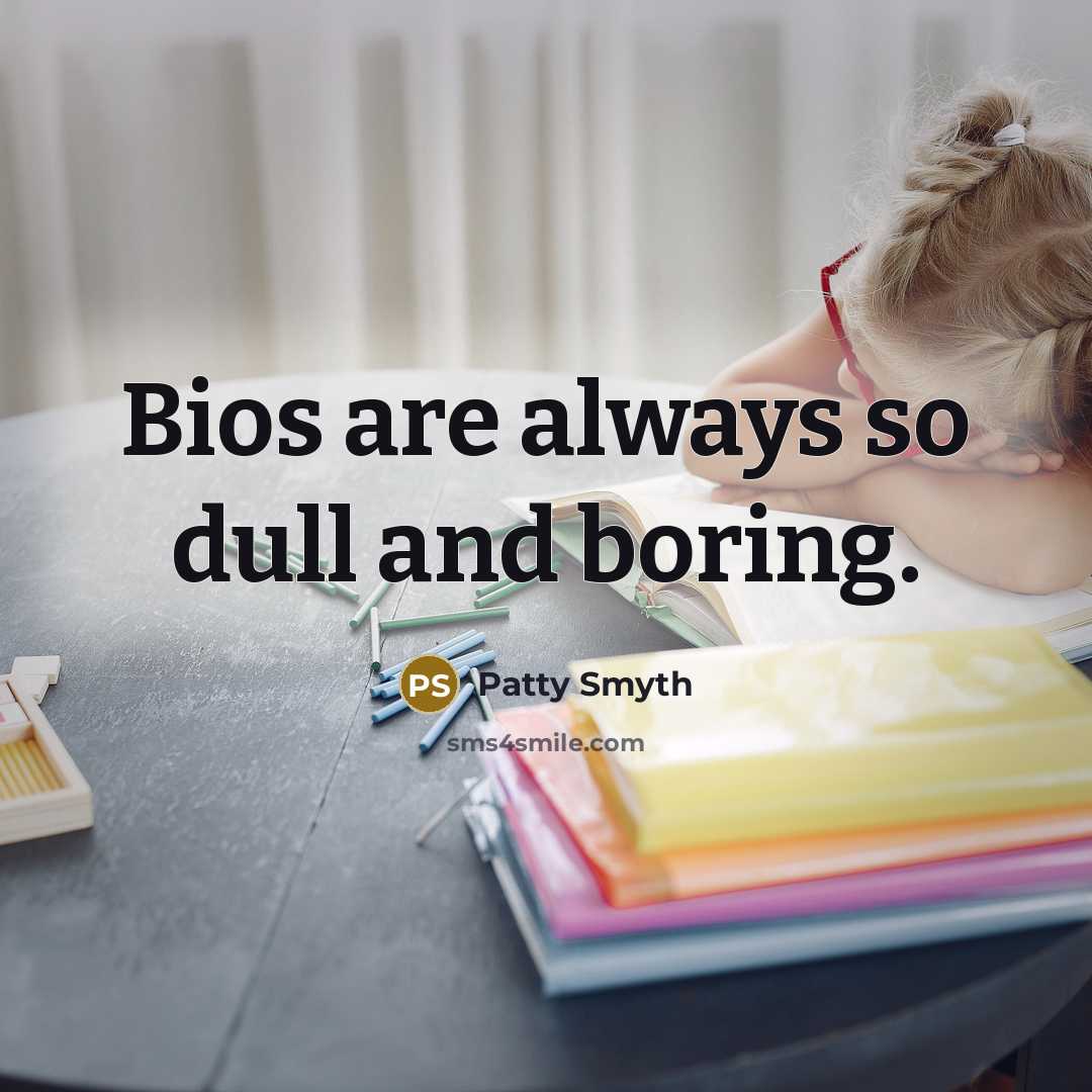 “Bios are always so dull and boring.…” quote by Patty Smyth