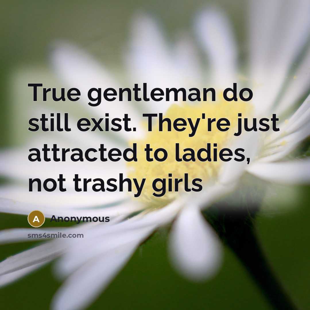 “True gentleman do still exist. They're just attracted to ladies,…” quote by Anonymous