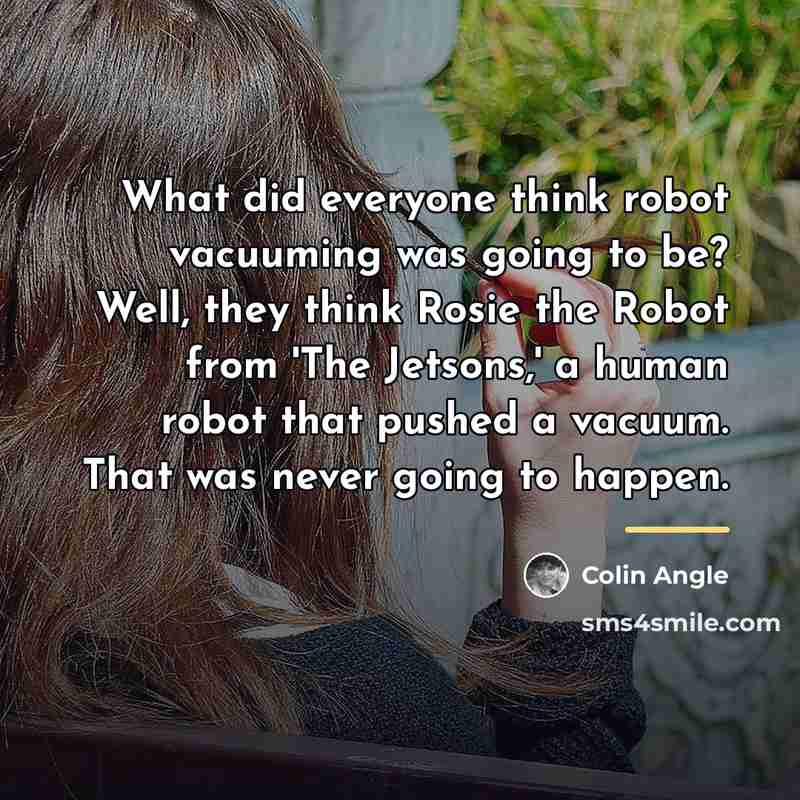 “What did everyone think robot vacuuming was going to be?…” quote by Colin Angle
