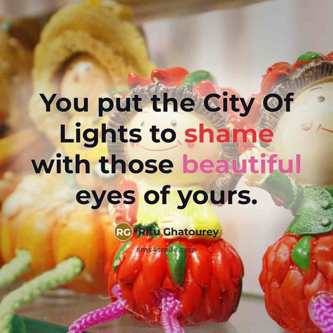 “You put the City Of Lights to shame with those…” quote by Ritu Ghatourey