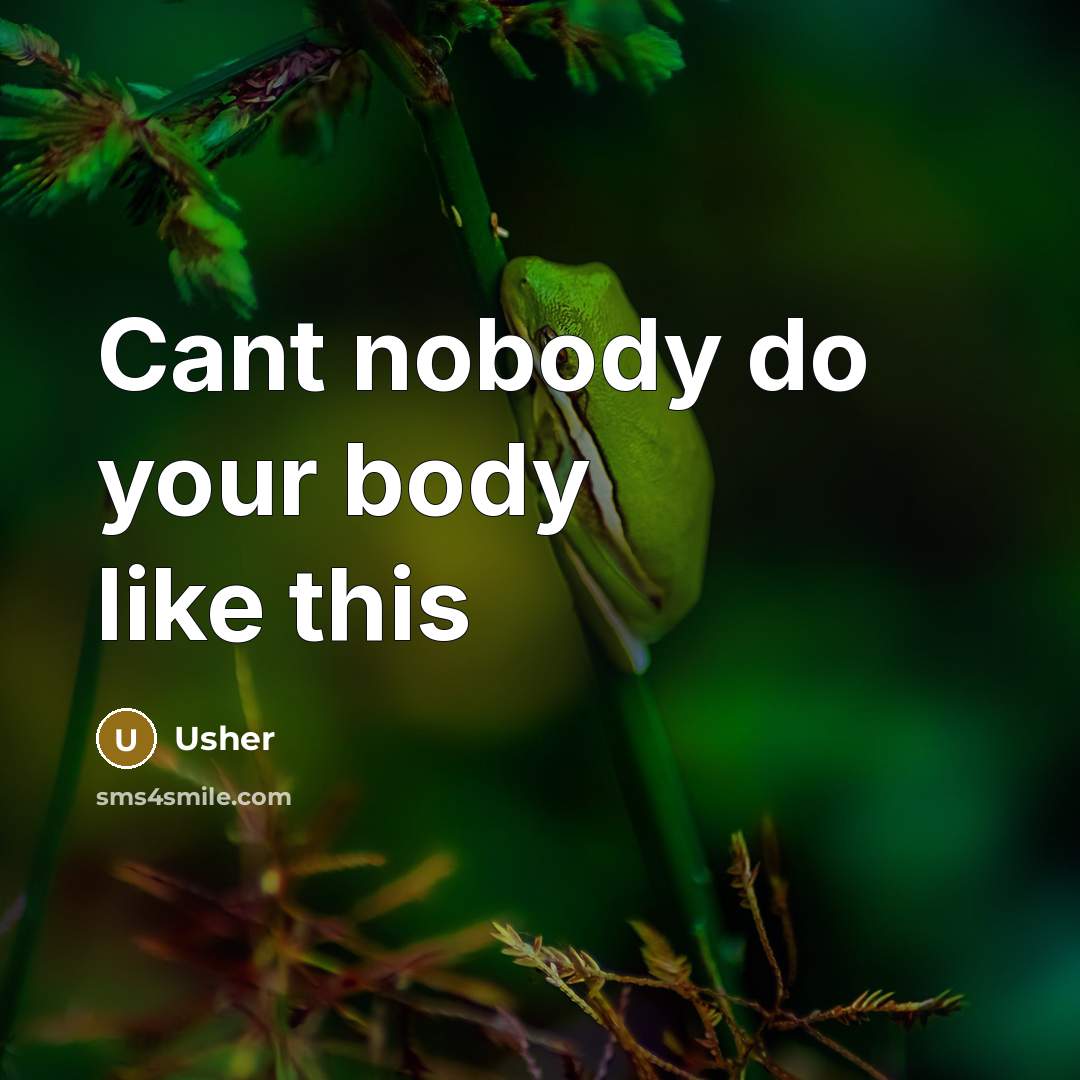 “Cant nobody do your body like this” quote by Usher