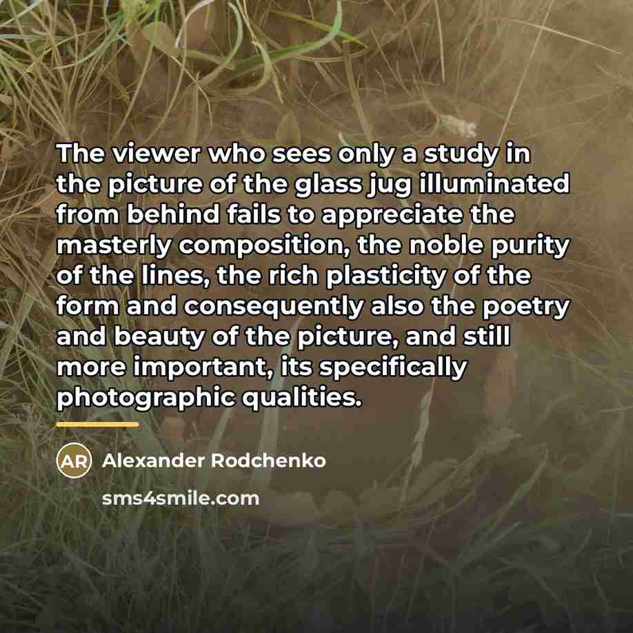 “The viewer who sees only a study in the picture…” quote by Alexander Rodchenko