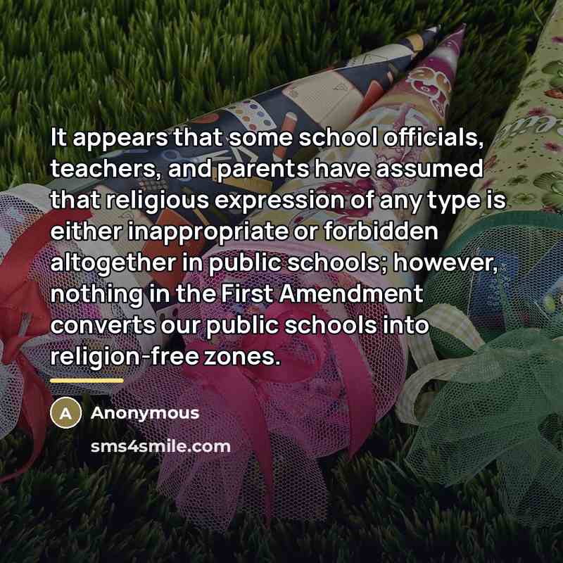 “It appears that some school officials, teachers, and parents have…” quote by Anonymous