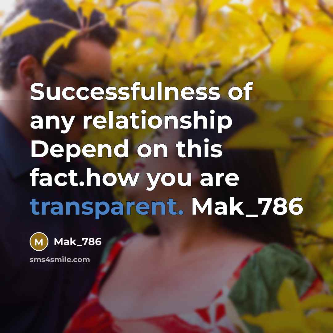 “Successfulness of any relationship Depend on this fact.how you are…” quote by Mak_786