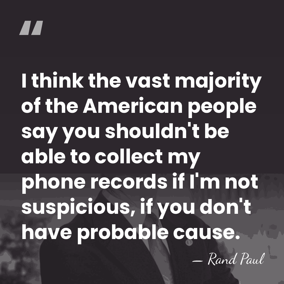 I think the vast majority of the American people say you shouldn't&hellip; - Rand Paul