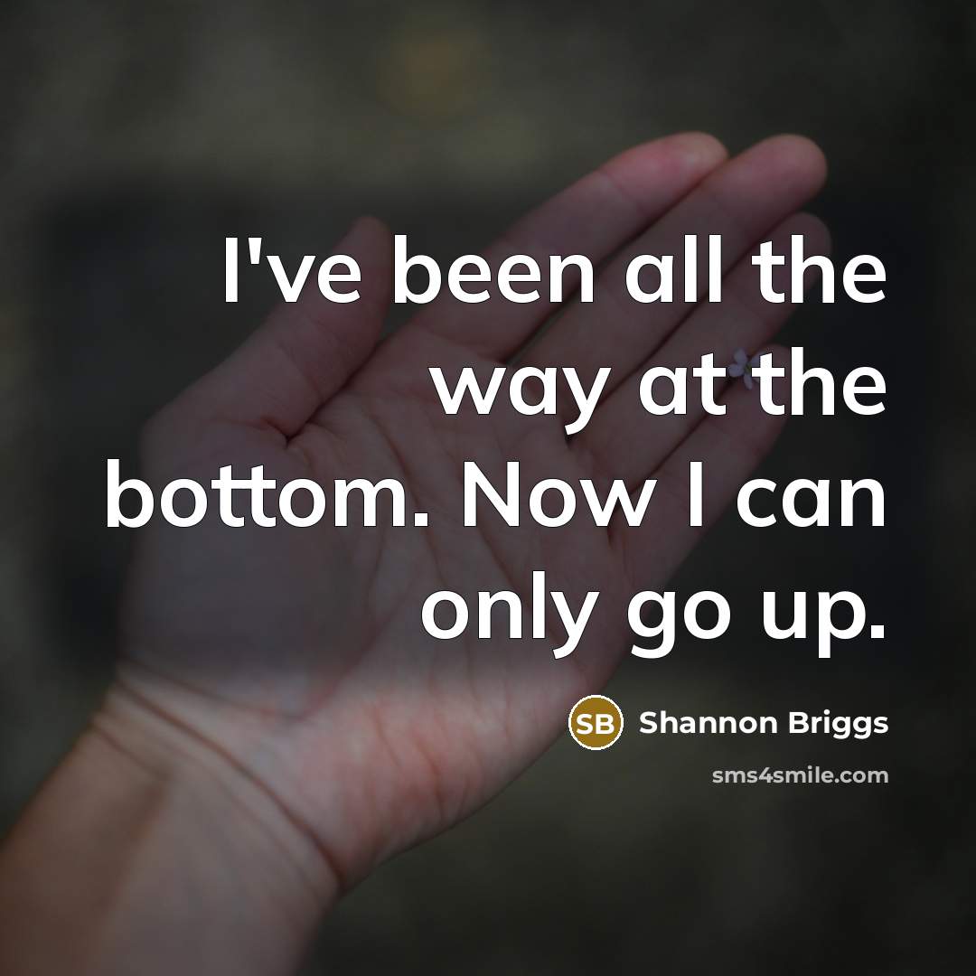 “I've been all the way at the bottom. Now I…” quote by Shannon Briggs