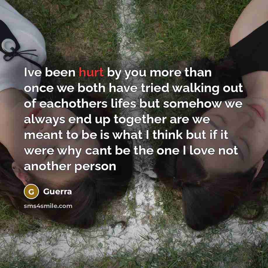 “Ive been hurt by you more than once we both…” quote by Guerra