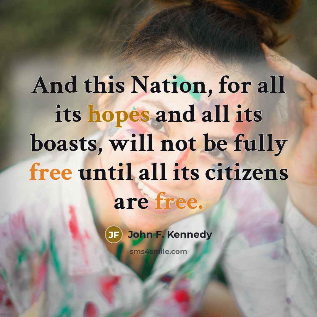 “And this Nation, for all its hopes and all its…” quote by John F. Kennedy