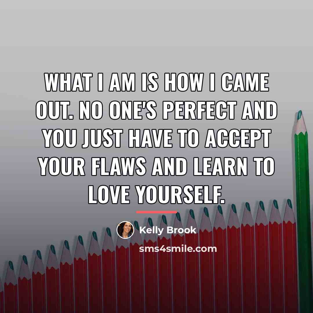 “What I am is how I came out. No one's…” quote by Kelly Brook